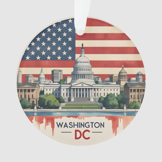 ワシントンD.C.のスカイライン オーナメント (正面)