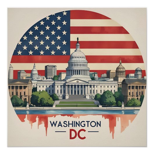 ワシントンD.C.のスカイライン ポスター (正面)