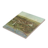 ワシントンD.C.のパノラマ図の古地図 タイル (側面)