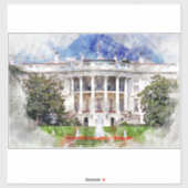 ワシントンD.C.のホワイトハウス - 南正面 シール (シート)
