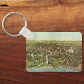 ワシントンD.C.の古地図、パノラマ図 キーホルダー (裏面)