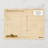 ワシントンD.C.の古地図(1818年頃) ポストカード (裏面)