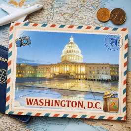 ワシントンD.C.の国会議事堂のたそがれ ポストカード