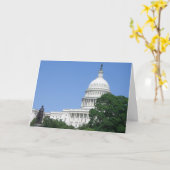 ワシントンD.C.の国会議事堂 カード (黄色い花)