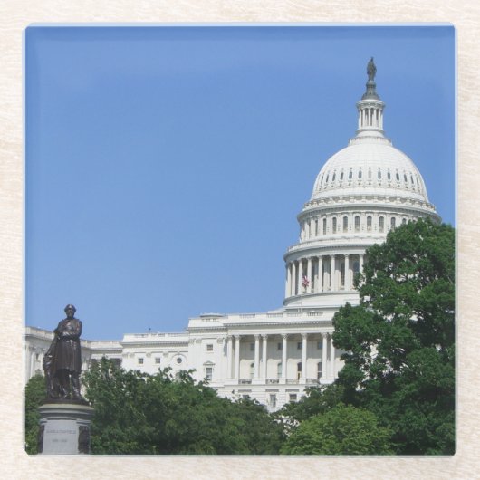 ワシントンD.C.の国会議事堂 ガラスコースター (正面)