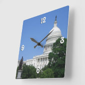 ワシントンD.C.の国会議事堂 スクエア壁時計 (傾斜)