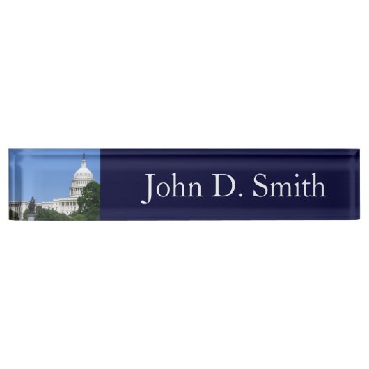 ワシントンD.C.の国会議事堂 デスクネームプレート (正面)