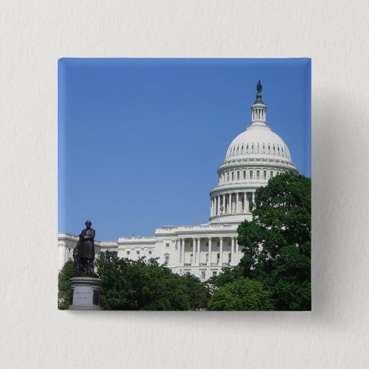 ワシントンD.C.の国会議事堂 缶バッジ (正面)