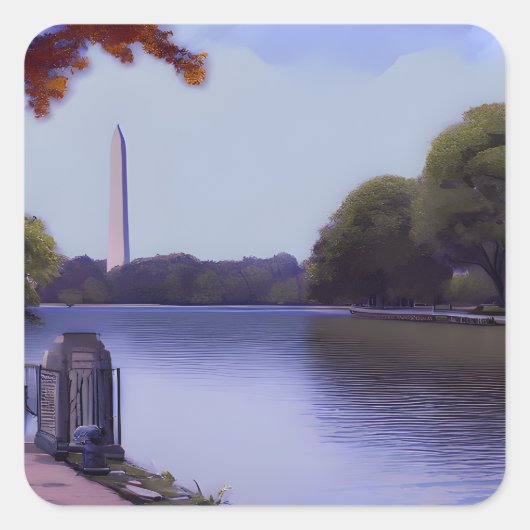 ワシントンD.C.の国家記念碑 スクエアシール (正面)