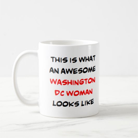 ワシントンD.C.の女性、すてきなコーヒーマグ コーヒーマグカップ (左)
