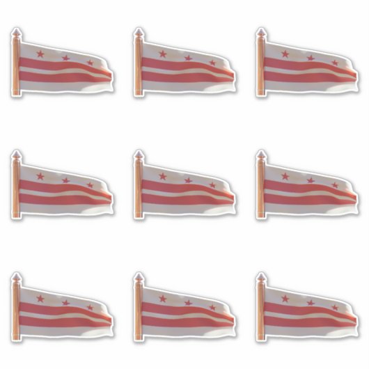 ワシントンD.C.の旗 シール (正面)