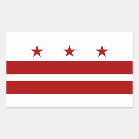 ワシントンD.C.の旗 長方形シール (正面)