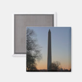 ワシントンD.C.の日の入り時のワシントン記念塔 マグネット (正面/裏面)