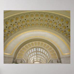 ワシントンD.C.アメリカユニオン駅インテリア。 ポスター