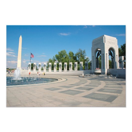 ワシントンD.C. アメリカ連合国国立第二次世界大戦記念碑 フォトプリント (正面)