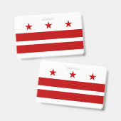 ワシントンD.C.（アメリカ）国旗のネームバッジ バッジ (正面＆裏面)