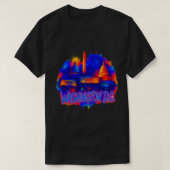 ワシントンD.C.キャピトルスカイライン土産アート Tシャツ (デザイン正面)