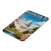🏛️ ワシントンD.C. キャピトル 旅行の思い出 マグネット (左側)
