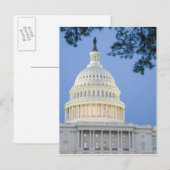 ワシントンD.C. (コロンビア特別区)の夜明け前の米国議会議事堂 ポストカード (正面/裏面)