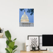 ワシントンD.C. (コロンビア特別区)の日の入り時のアメリカ合衆国議会議事堂 ポスター (ホームオフィス)