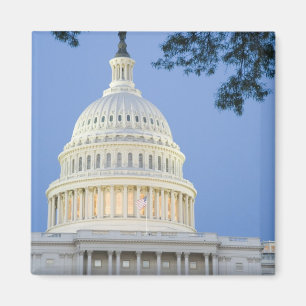 ワシントンD.C. (コロンビア特別区)の日の入り時のアメリカ合衆国議会議事堂 マグネット