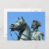 ワシントンD.C.、ジョージ将軍の像 ポストカード (正面/裏面)