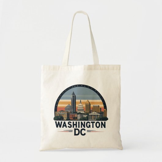 ワシントンD.C.スカイライン トートバッグ (正面)