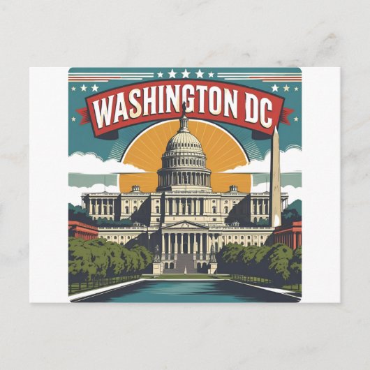 ワシントンD.C. スカイライン ポストカード (正面)