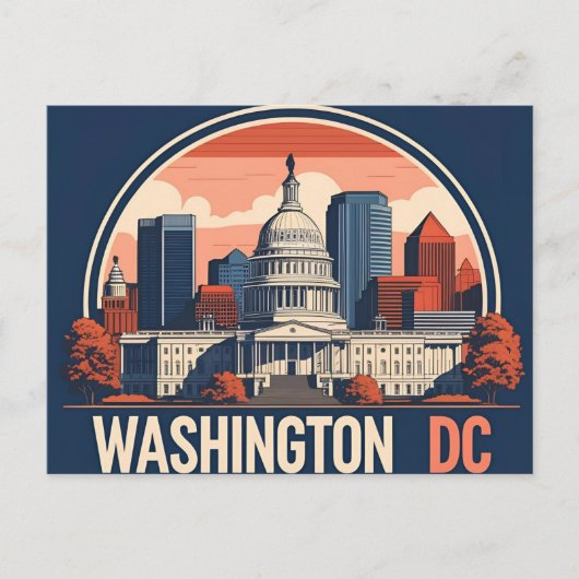 ワシントンD.C. スカイライン ポストカード (正面)