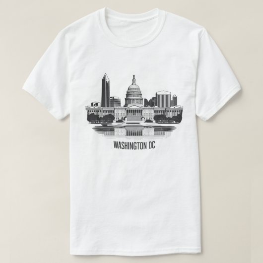 ワシントンD.C. スカイライン Tシャツ (デザイン正面)