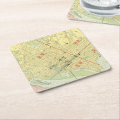 ワシントンD.C.、 スクエアペーパーコースター (アングル)