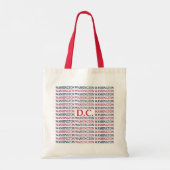 ワシントンD.C. タイポグラフィ トートバッグ (裏面)