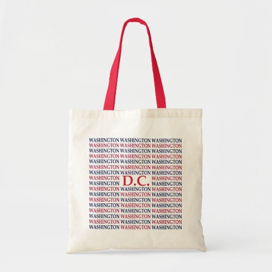 ワシントンD.C. タイポグラフィ トートバッグ (正面)