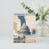 ワシントンD.C. ビンテージ旅行ポスター ポストカード (スタンド正面)