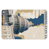 ワシントンD.C. ビンテージ旅行ポスター マグネット (横)