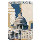 ワシントンD.C. ビンテージ旅行ポスター マグネット (縦)