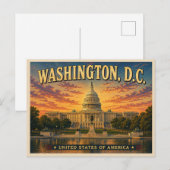 ワシントンD.C. ビンテージ旅行 ポストカード (正面/裏面)