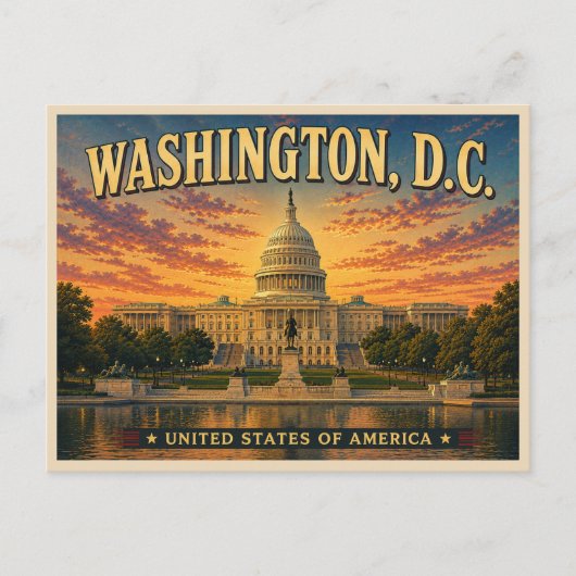 ワシントンD.C. ビンテージ旅行 ポストカード (正面)