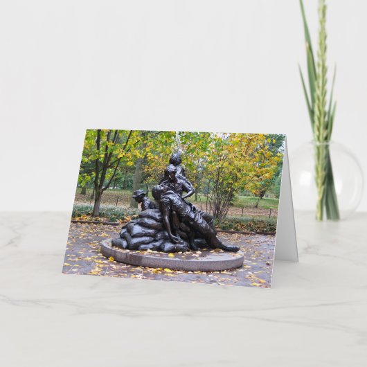 ワシントンD.C.ベトナム女性記念館 箔グリーティングカード (正面)