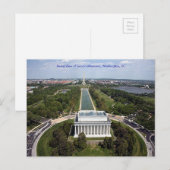 ワシントンD.C. リンカーン記念堂 哀悼 エアリアルビュー ポストカード (正面/裏面)