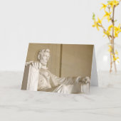 ワシントンD.C.、リンカーン記念館 カード (黄色い花)