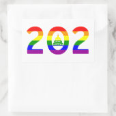 ワシントンD.C.レインボープライド 長方形シール (バッグ)