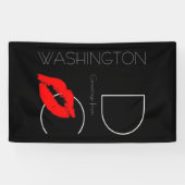 ワシントンD.C.レッドリップスティックキス 横断幕 (横)