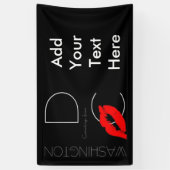 ワシントンD.C.レッドリップスティックキス 横断幕 (縦)