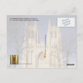 ワシントンD.C.ワシントン国家大聖堂 ポストカード (裏面)