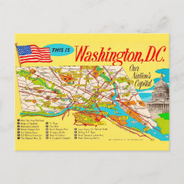 ワシントンD.C. ヴィンテージ地図ポストカード ポストカード