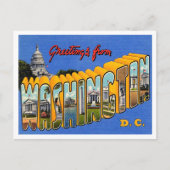 ワシントンD.C.ヴィンテージ旅行からの挨拶 ポストカード (正面)