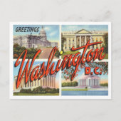 ワシントンD.C.ヴィンテージ旅行からの挨拶 ポストカード (正面)