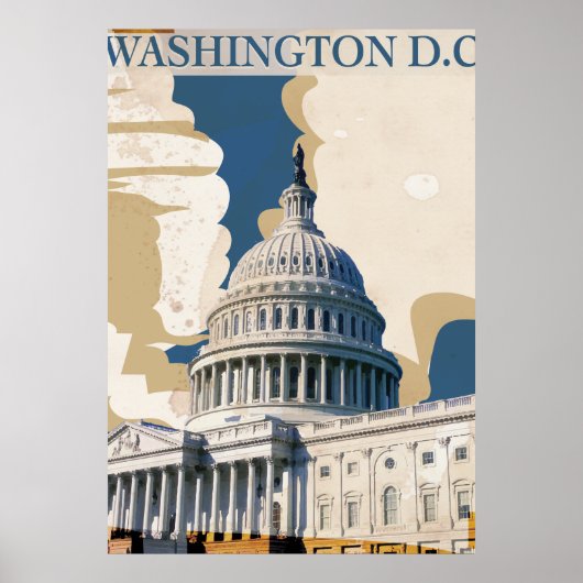 ワシントンD.C. ヴィンテージ旅行ポスター ポスター (正面)