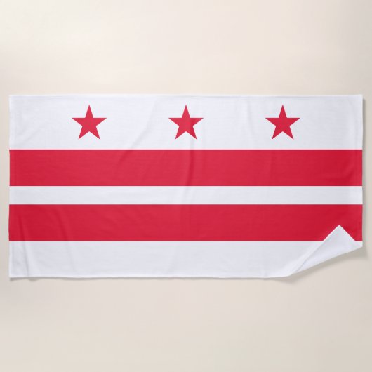 ワシントンD.C.州旗 ビーチタオル (正面)